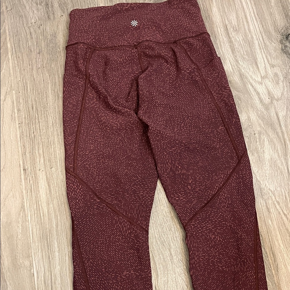 Athleta Burgundy High-Rise Leggings